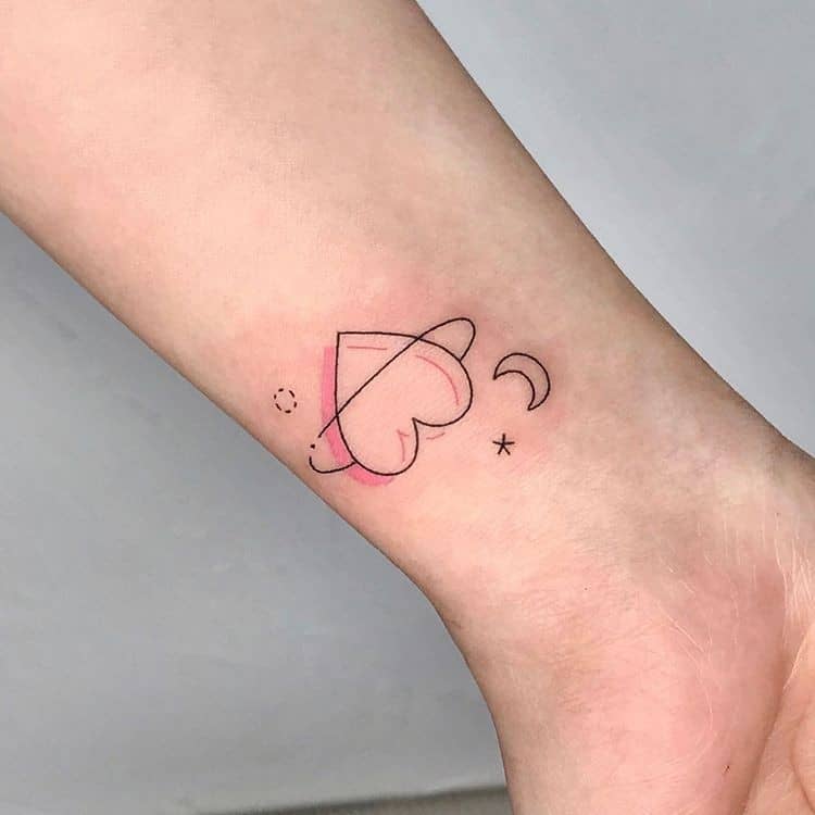 Little heart design for women on wrist