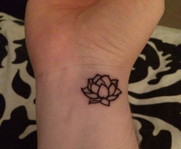 Little lotus tattoo on wrist