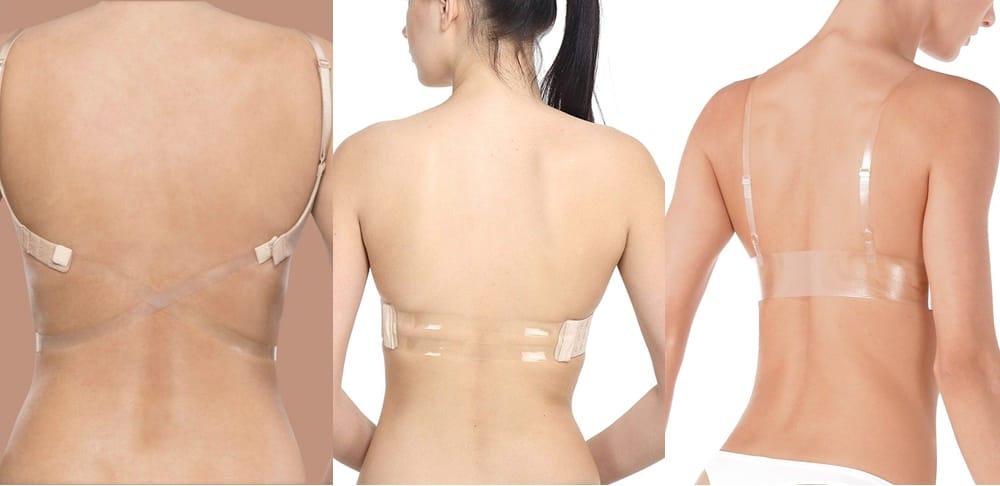 Transparent back bra