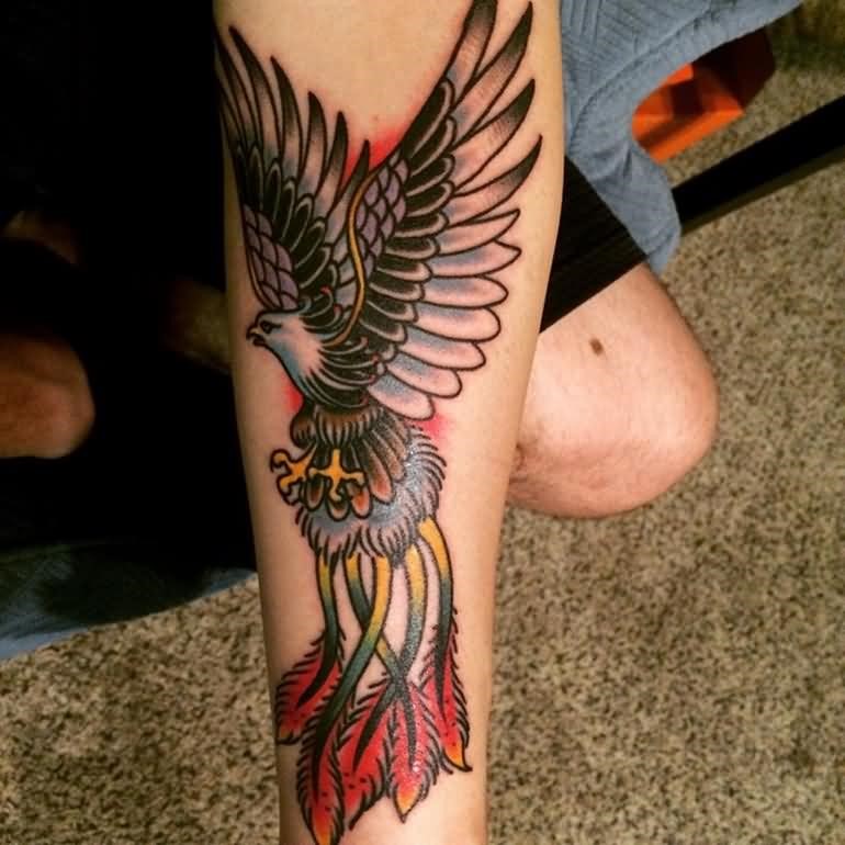 Phoenix forearm tattoo