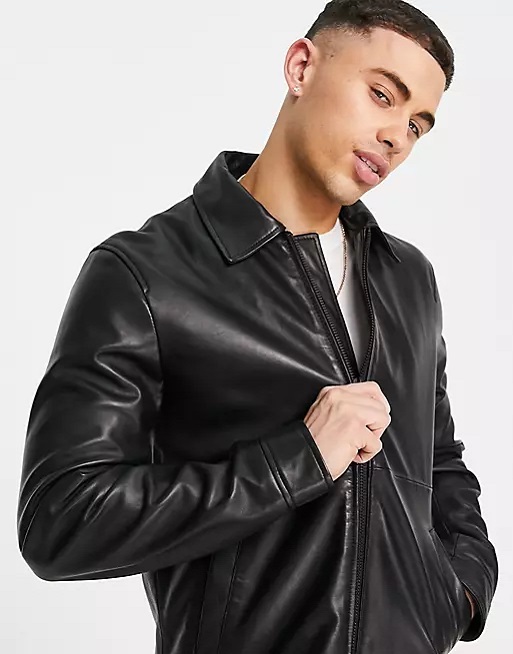 Harrington Leather Jacket style for men