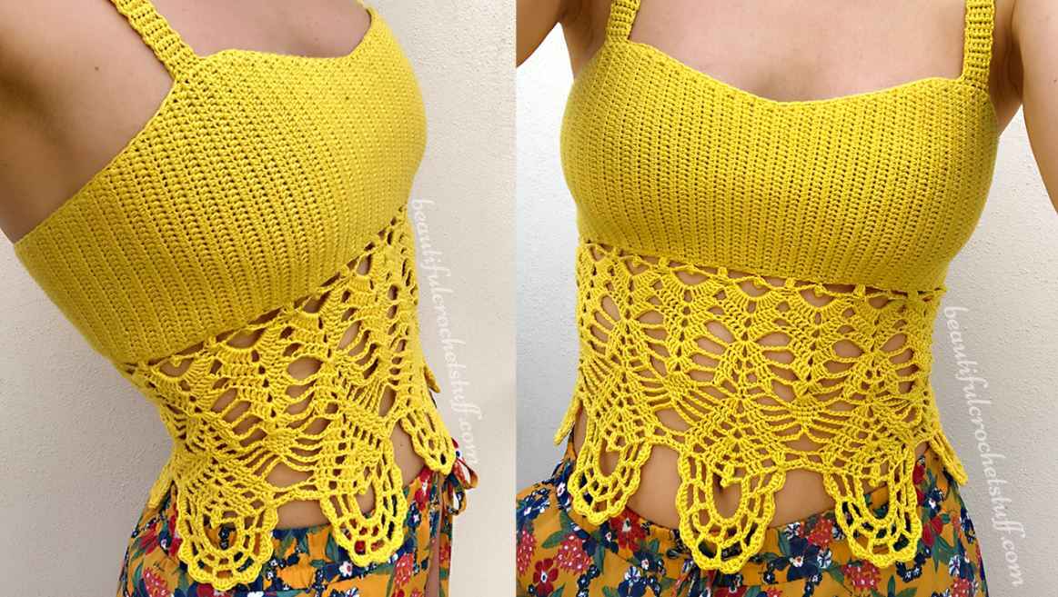 Pattern for a boho crochet crop top