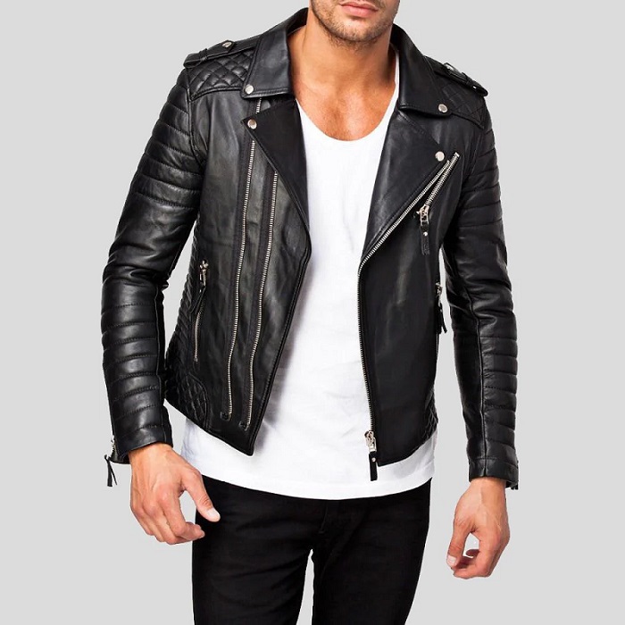 Quilted Leather Jacket for Men