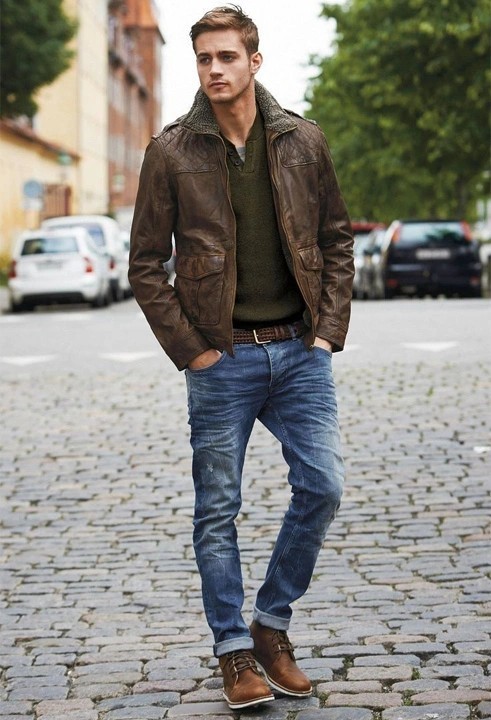 Brown Leather Jacket Outfit Ideas