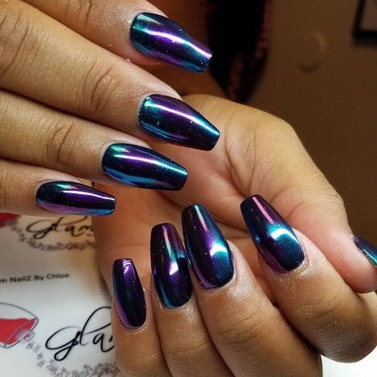 Holographic Winter Nail Color