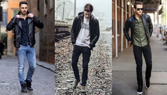What to wear with a leather jacket men's