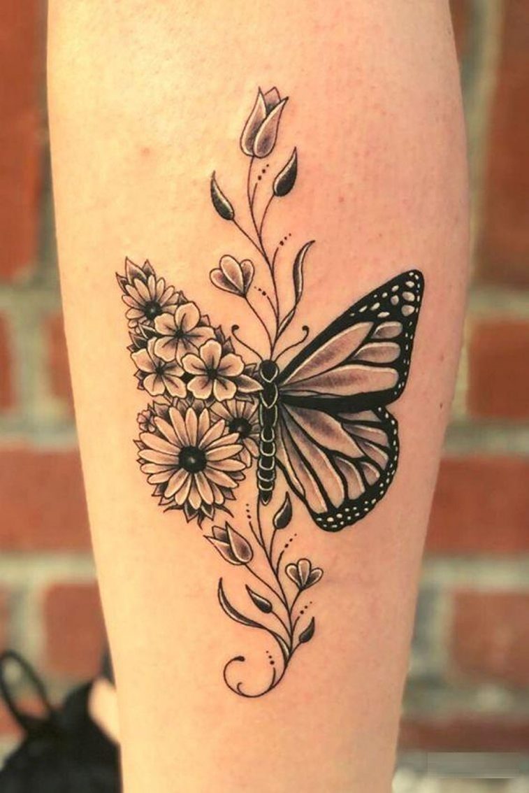 Beautiful Butterfly Tattoos on Legs