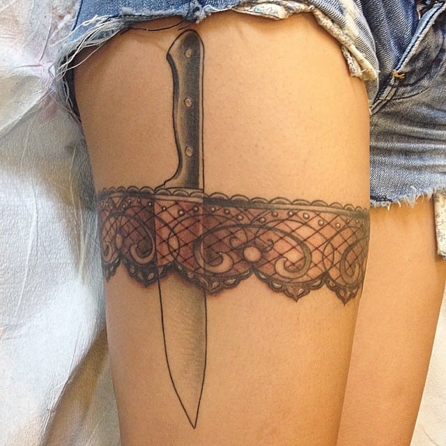 Garter Tattoos for Women Leg