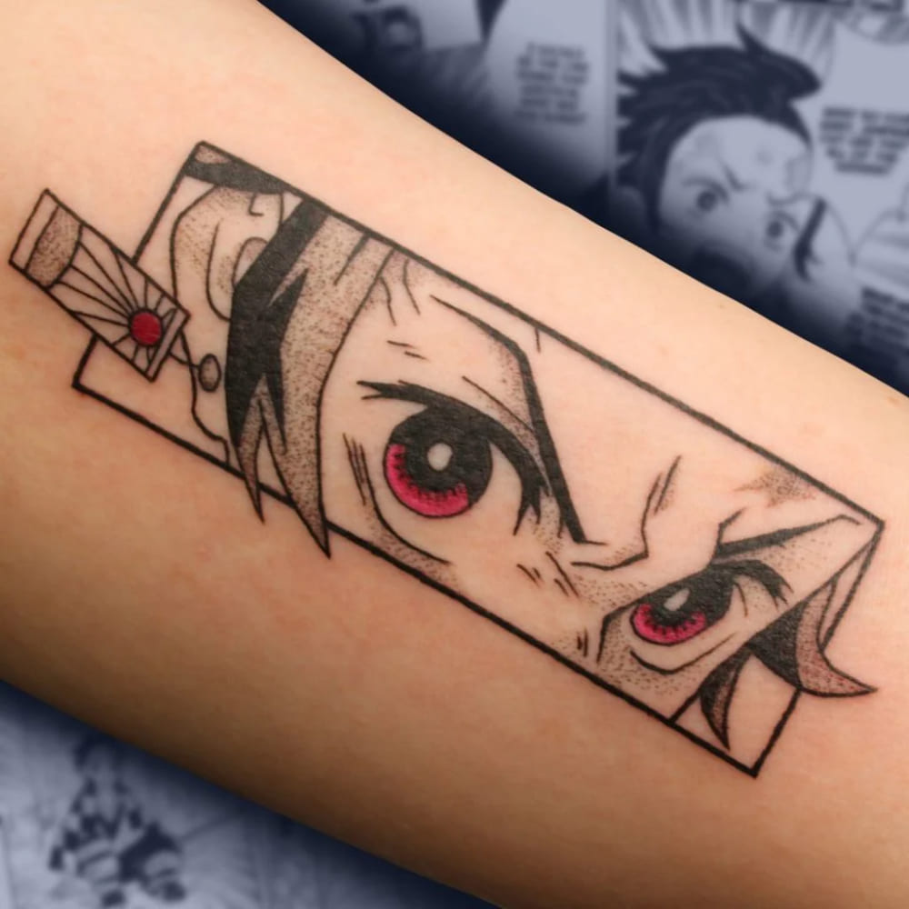 Demon Slayer Elegant Eye Tattoo