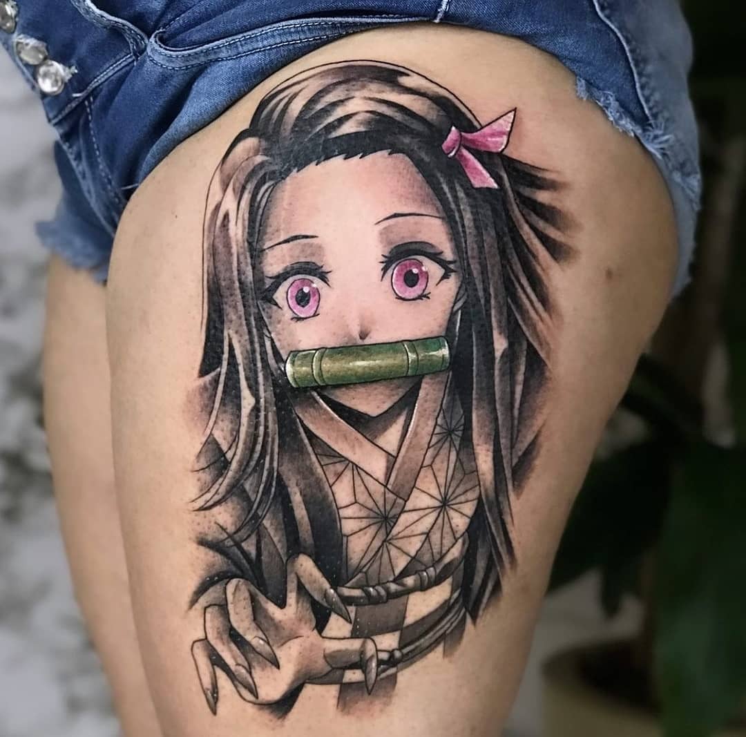 Nezuko Demon Slayer Tattoo Design